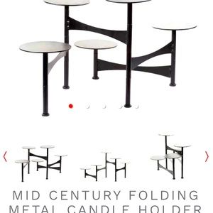 COPY - Vintage Mid Century Modern Wrought Iron Flexible 5 Arm Candleholder